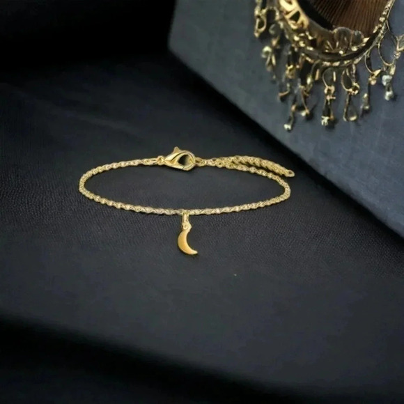 Gold Moon Bohemian Anklet Bracelet - Picture 5 of 5